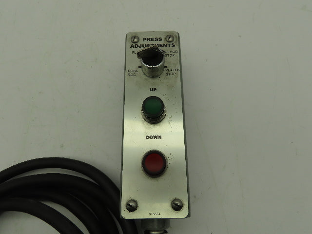 Press Adjustments 2-Station Pendant Controller Up/Down Rod/Platen Start/Stop