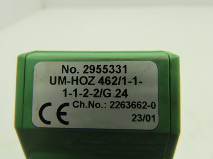 UM-HOZ 462/1-1-1-1-2-2/G24 Phoenix Relay Socket Base DIN Rail HOZ-462-1210 24VDC