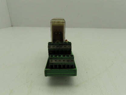 UM-HOZ 462/1-1-1-1-2-2/G24 Phoenix Relay Socket Base DIN Rail HOZ-462-1210 24VDC