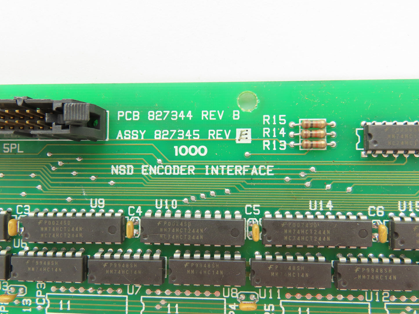 Cincinnati PCB 827344 REV B NSD Encoder Interface Circuit Board 827345