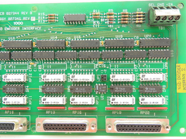 Cincinnati PCB 827344 REV B NSD Encoder Interface Circuit Board 827345