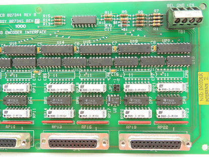 Cincinnati PCB 827344 REV B NSD Encoder Interface Circuit Board 827345