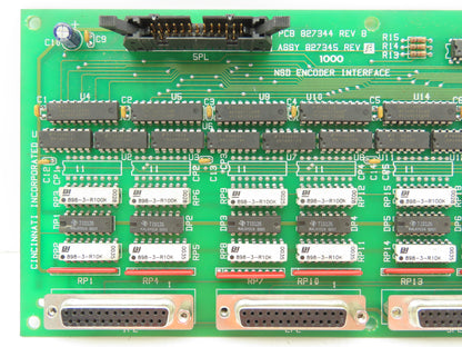 Cincinnati PCB 827344 REV B NSD Encoder Interface Circuit Board 827345