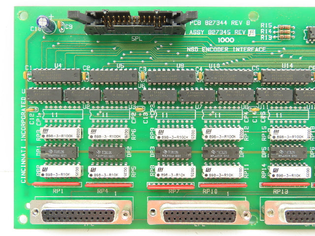 Cincinnati PCB 827344 REV B NSD Encoder Interface Circuit Board 827345