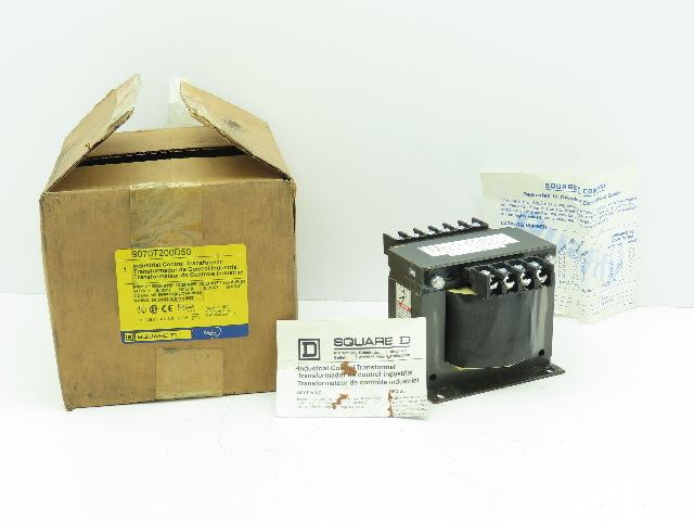 Square D 9070T200D50 Control Transformer 0.2KVA 200VA Single Phase Type T