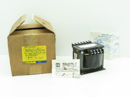 Square D 9070T200D50 Control Transformer 0.2KVA 200VA Single Phase Type T