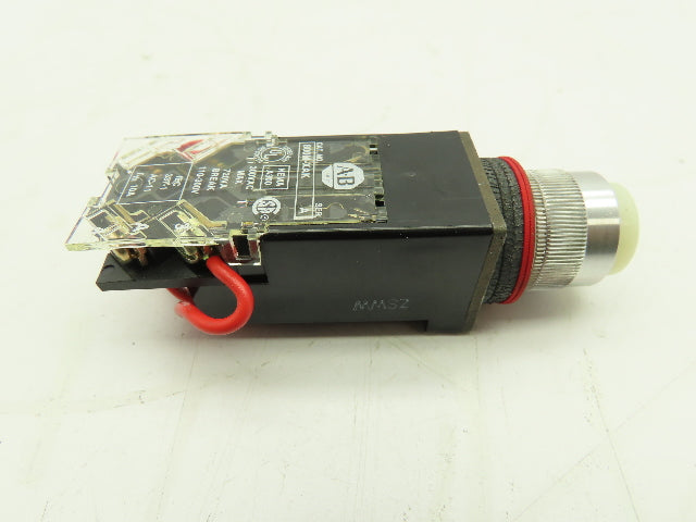 Allen Bradley 800MR-PT16K Push-To-Test Pilot Light WHITE 22mm Ser D Push Button
