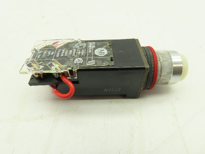 Allen Bradley 800MR-PT16K Push-To-Test Pilot Light WHITE 22mm Ser D Push Button