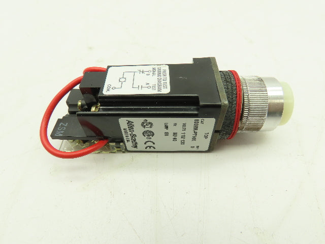 Allen Bradley 800MR-PT16K Push-To-Test Pilot Light WHITE 22mm Ser D Push Button