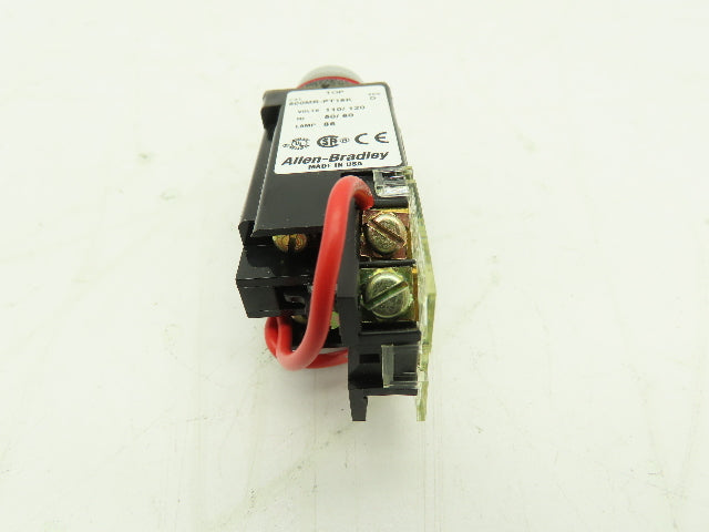 Allen Bradley 800MR-PT16K Push-To-Test Pilot Light WHITE 22mm Ser D Push Button