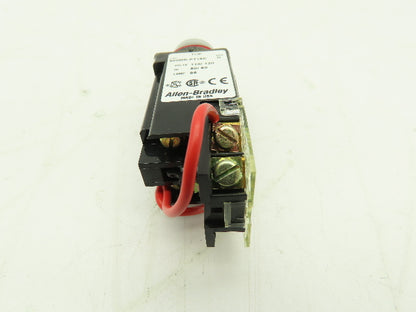 Allen Bradley 800MR-PT16K Push-To-Test Pilot Light WHITE 22mm Ser D Push Button
