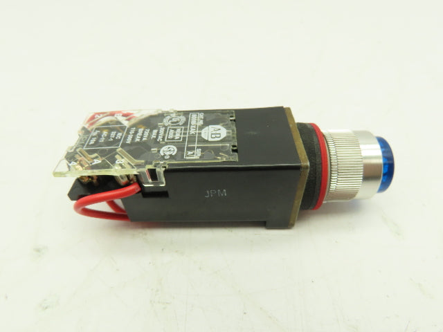 Allen Bradley 800MR-PT16K Push-To-Test Pilot Light BLUE 22mm Ser D Push Button