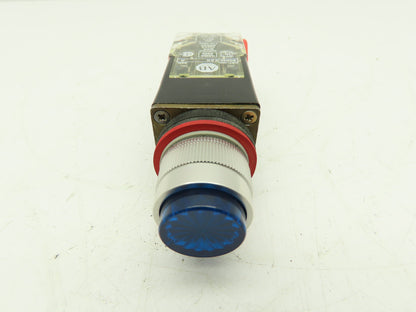 Allen Bradley 800MR-PT16K Push-To-Test Pilot Light BLUE 22mm Ser D Push Button