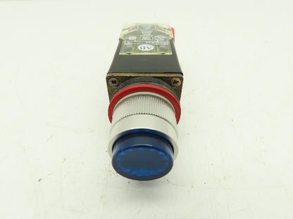 Allen Bradley 800MR-PT16K Push-To-Test Pilot Light BLUE 22mm Ser D Push Button