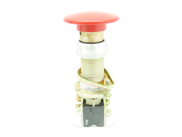 Allen Bradley Mushroomhead Push Button RED STOP Switch Ser C Momentary 2NC