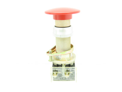 Allen Bradley Mushroomhead Push Button RED STOP Switch Ser C Momentary 2NC
