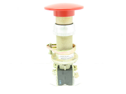 Allen Bradley Mushroomhead Push Button RED STOP Switch Ser C Momentary 2NC
