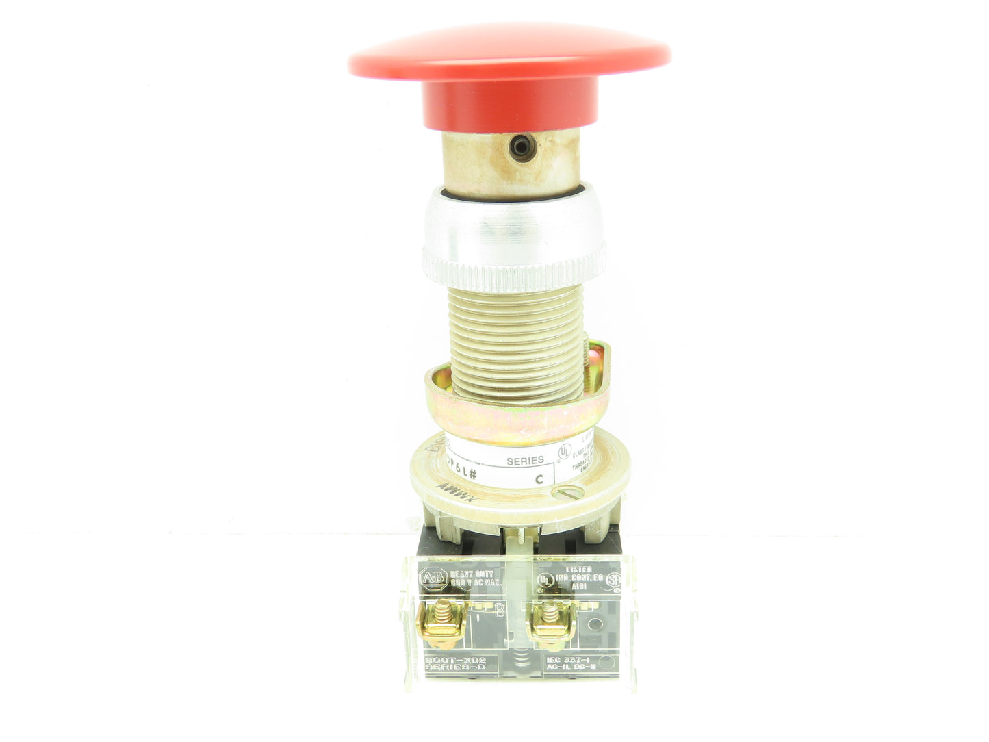 Allen Bradley Mushroomhead Push Button RED STOP Switch Ser C Momentary 2NC