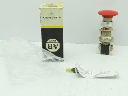 Allen Bradley Mushroomhead Push Button RED STOP Switch Ser C Momentary 2NC