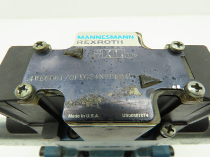 Rexroth 4WE6D61/OFEG24N9DK24L,  Z2FS 6-2-43/1QV,  4WEH10D44/OF6EG24 Valve Stack