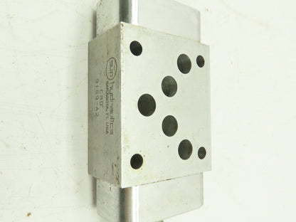 Sun Hydraulics C B D Manifold Sandwich Valve Block W/2 9BH9 RPEC LAN Relief Valves