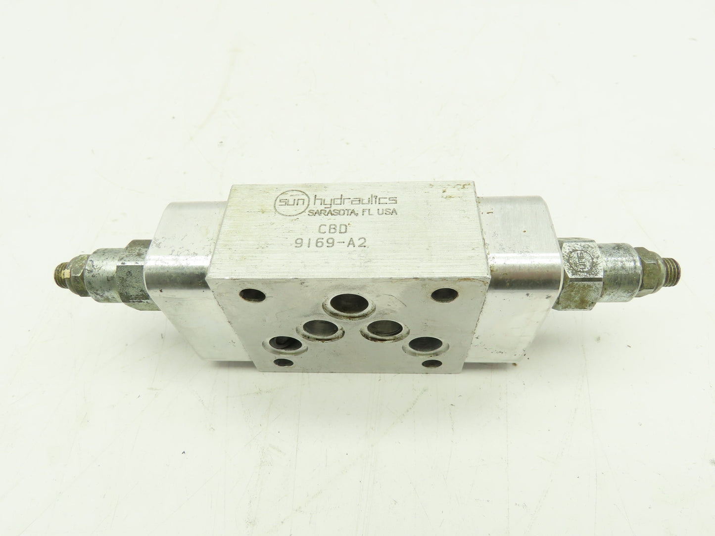 Sun Hydraulics C B D Manifold Sandwich Valve Block W/2 9BH9 RPEC LAN Relief Valves