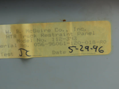 W.B. McGuire 112-393 HTR Loading Dock Vehicle Truck Restraint Control Panel Box