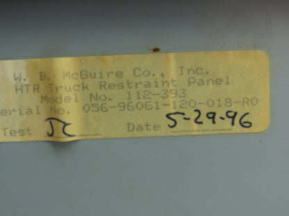 W.B. McGuire 112-393 HTR Loading Dock Vehicle Truck Restraint Control Panel Box