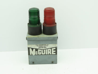 McGuire Dock Controller Indicator Light Box RED/GREEN START/STOP 110V 6x6x4"