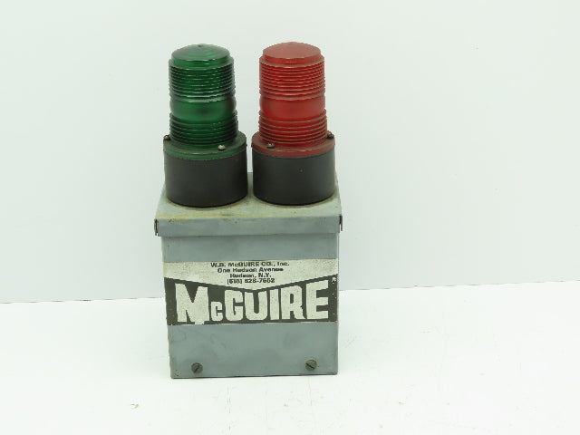 McGuire Dock Controller Indicator Light Box RED/GREEN START/STOP 110V 6x6x4"