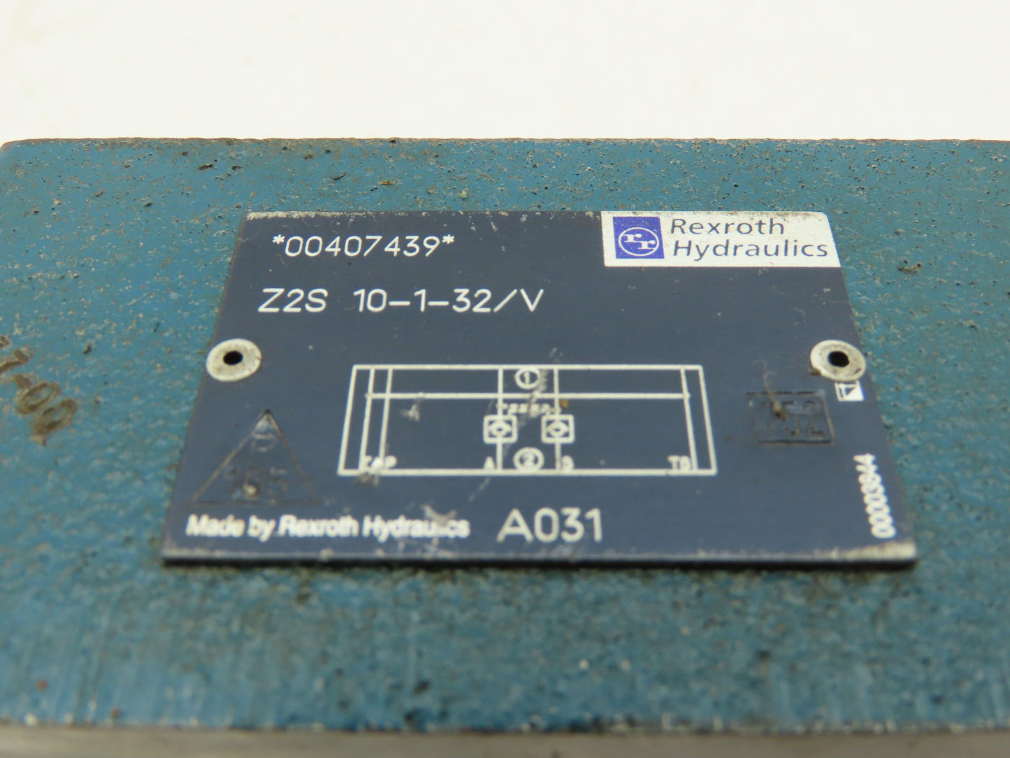 Rexroth Z2S 10-1-32/V Hydraulic Check Valve, Sandwich Plate