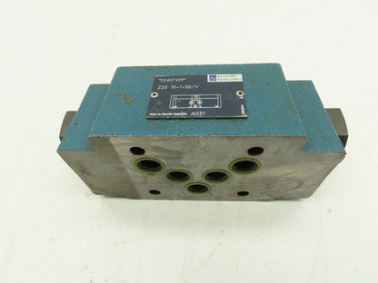 Rexroth Z2S 10-1-32/V Hydraulic Check Valve, Sandwich Plate