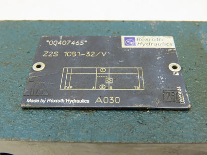 Rexroth Z2S 10B1-32/V  Hydraulic Check Valve, Sandwich Plate