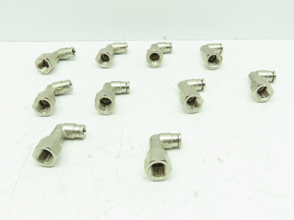 Norgren 	Pneufit 90 Deg Swivel Female Elbow Push Fitting 1/4" Tube 1/4"NPT 10pcs