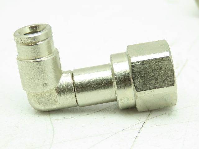 Norgren 	Pneufit 90 Deg Swivel Female Elbow Push Fitting 1/4" Tube 1/4"NPT 10pcs
