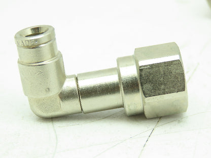 Norgren 	Pneufit 90 Deg Swivel Female Elbow Push Fitting 1/4" Tube 1/4"NPT 10pcs