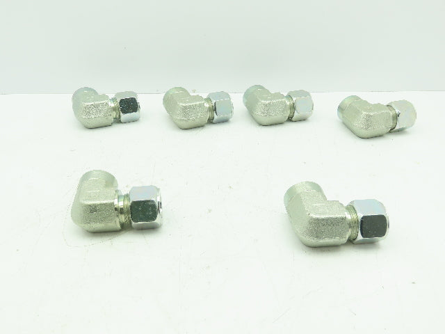 Parker P12BU 90 Deg Elbow Compression Fitting 3/4" Flareless x 3/4"FNPT LOT OF 6