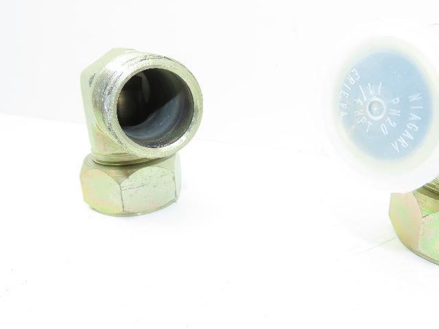 Parker 20DBU 90° Elbow Compression Fitting 1-1/4" Flareless x 1-1/4" NPT Lot of2