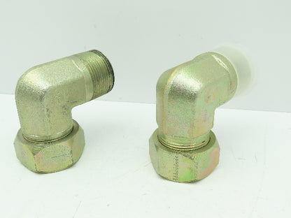 Parker 20DBU 90° Elbow Compression Fitting 1-1/4" Flareless x 1-1/4" NPT Lot of2