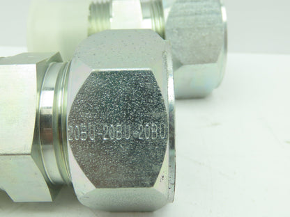 Parker 20FBU Straight Compression Fitting 1-1/4" Flareless x 1-1/4" NPT Lot of2