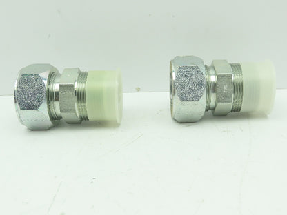 Parker 20FBU Straight Compression Fitting 1-1/4" Flareless x 1-1/4" NPT Lot of2
