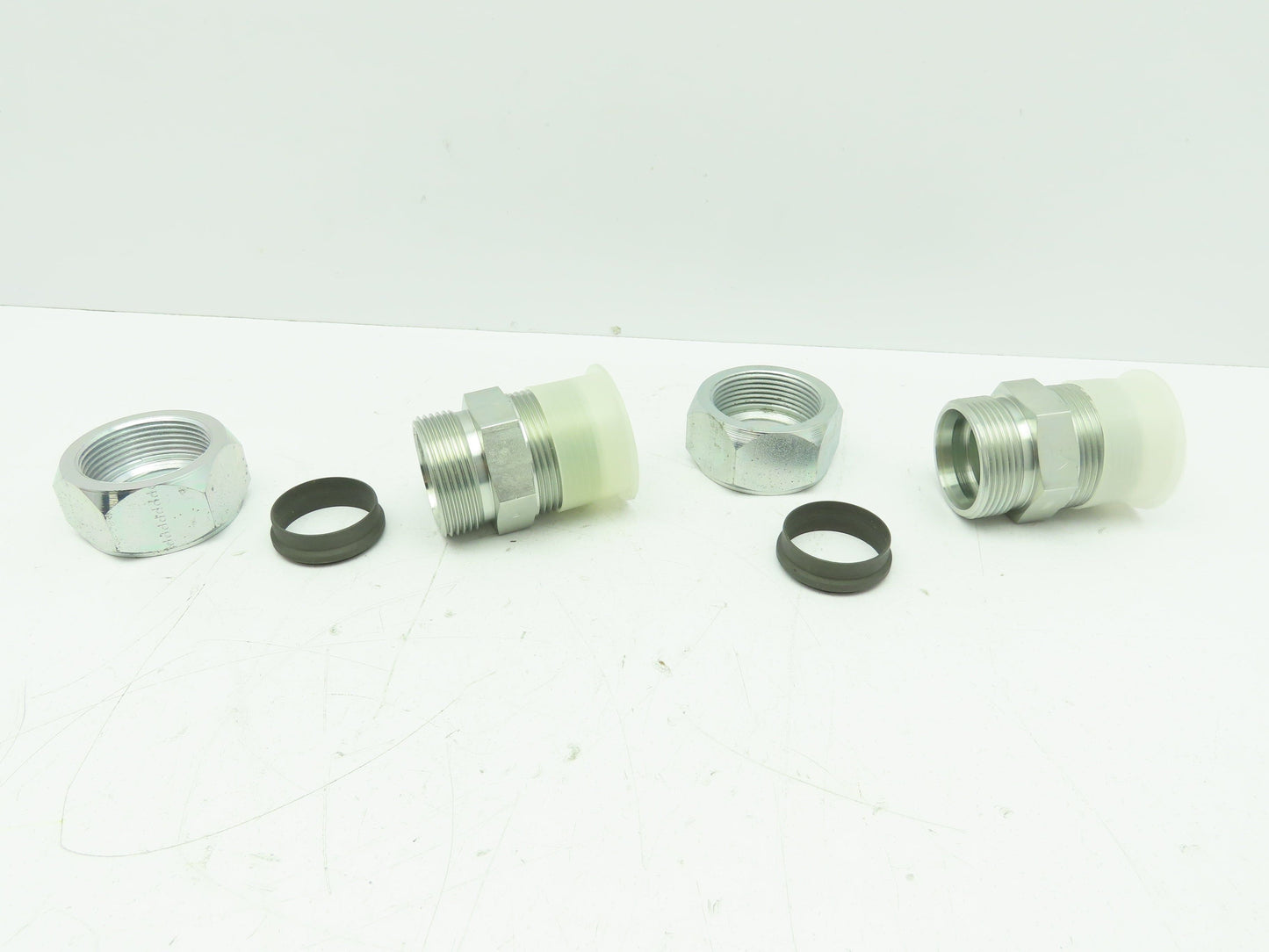 Parker 20FBU Straight Compression Fitting 1-1/4" Flareless x 1-1/4" NPT Lot of2