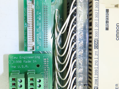 View Engineering #10000-503 Wiring Panel 8100 W/Omron SYSMAC C40H Controller