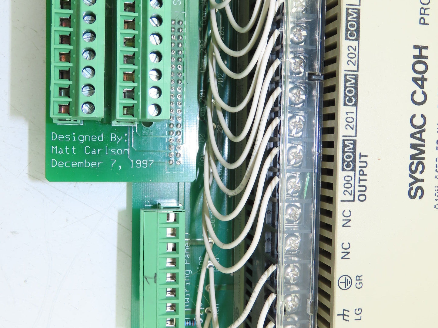 View Engineering #10000-503 Wiring Panel 8100 W/Omron SYSMAC C40H Controller