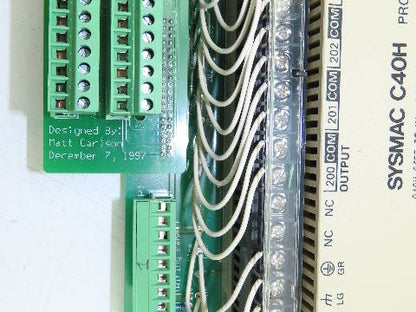 View Engineering #10000-503 Wiring Panel 8100 W/Omron SYSMAC C40H Controller