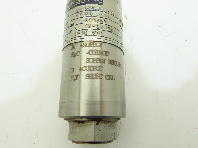 Honeywell Sensotec A-10/H380-01 Sensor Pressure Transducer 15-28VDC 10000 PSI