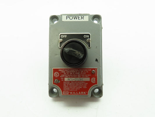 Killark Hubbell XCS-0S2A1 Control Station Cover Selector Switch 2-Pos OFF/ON