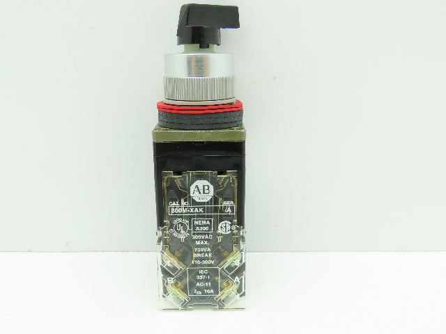 Allen Bradley 800MR-HH2BLAK/C Series C 2-Position Black Selector Switch