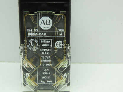 Allen Bradley 800MR-HH2BLAK/C Series C 2-Position Black Selector Switch
