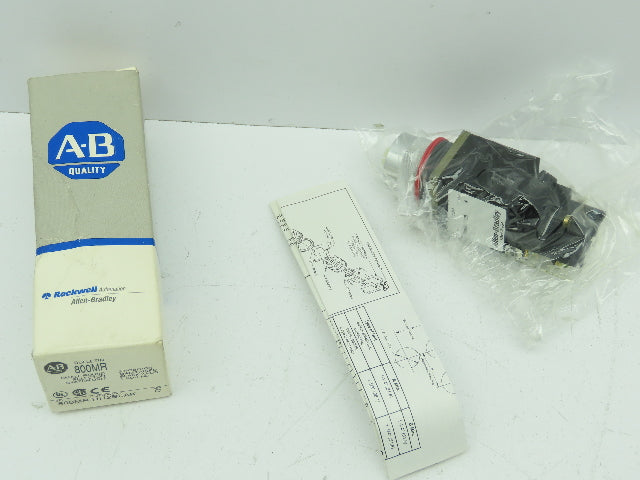 Allen Bradley 800MR-HH2BLAK/C Series C 2-Position Black Selector Switch